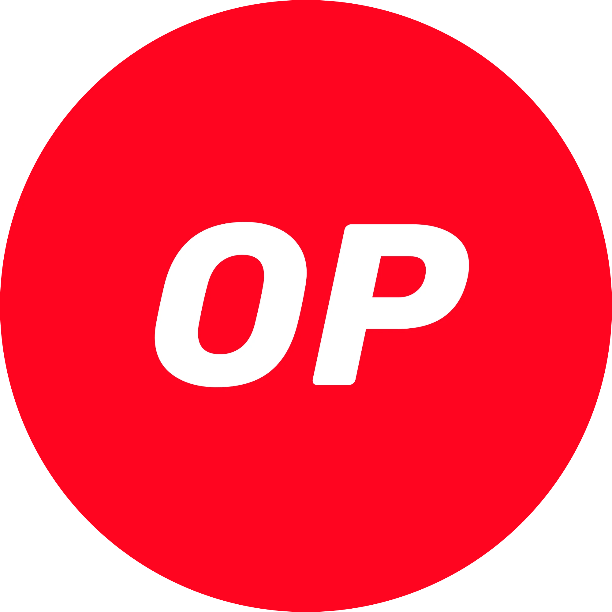 Optimism blockchain logo